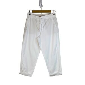 Talbots Capri White Pants Straight Crop Resort Vacation Travel Spring size 4P